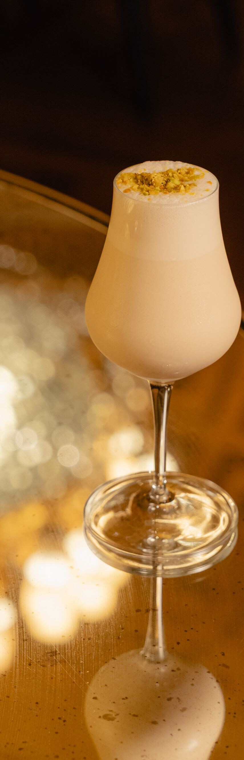 Cocktail on bar's table - reflective surface