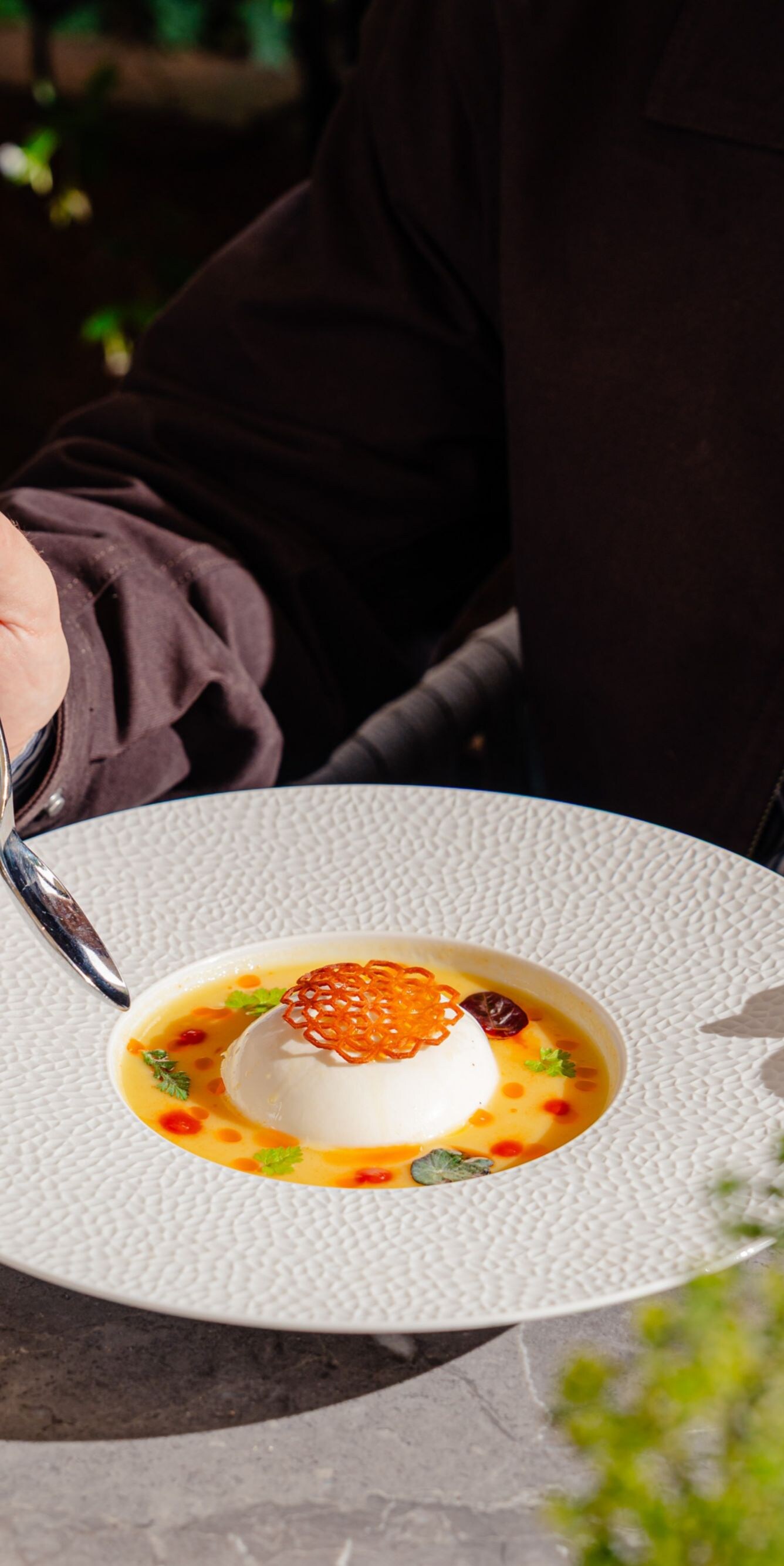 Bowl of tomato gazpacho