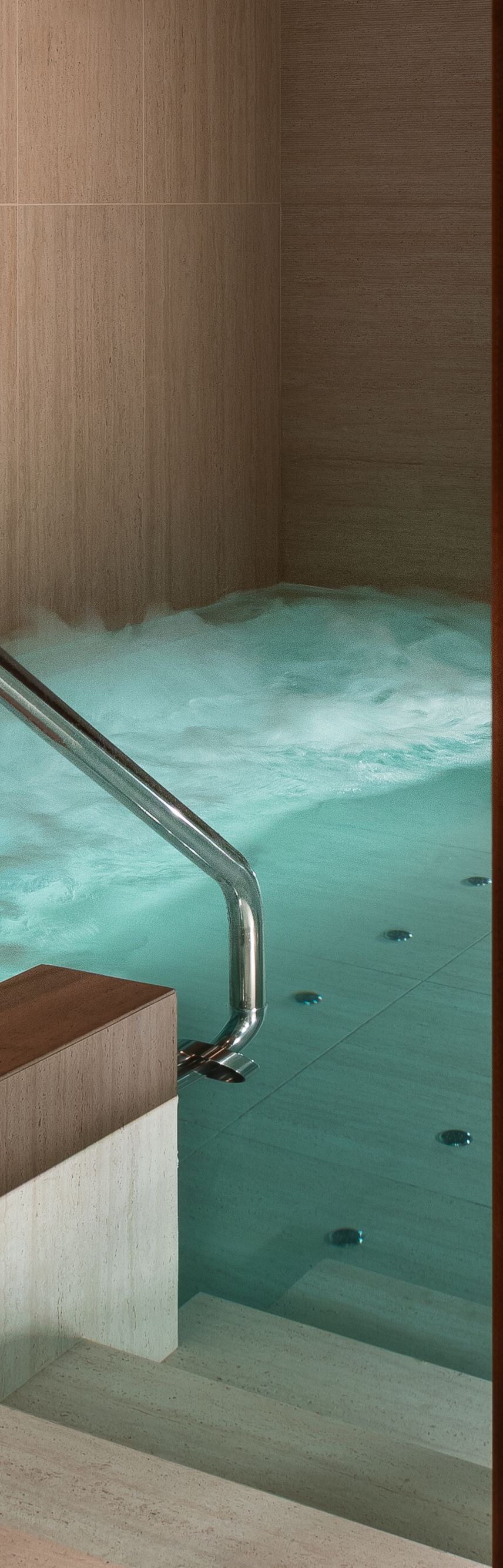 Side entrance of in-spa pool 