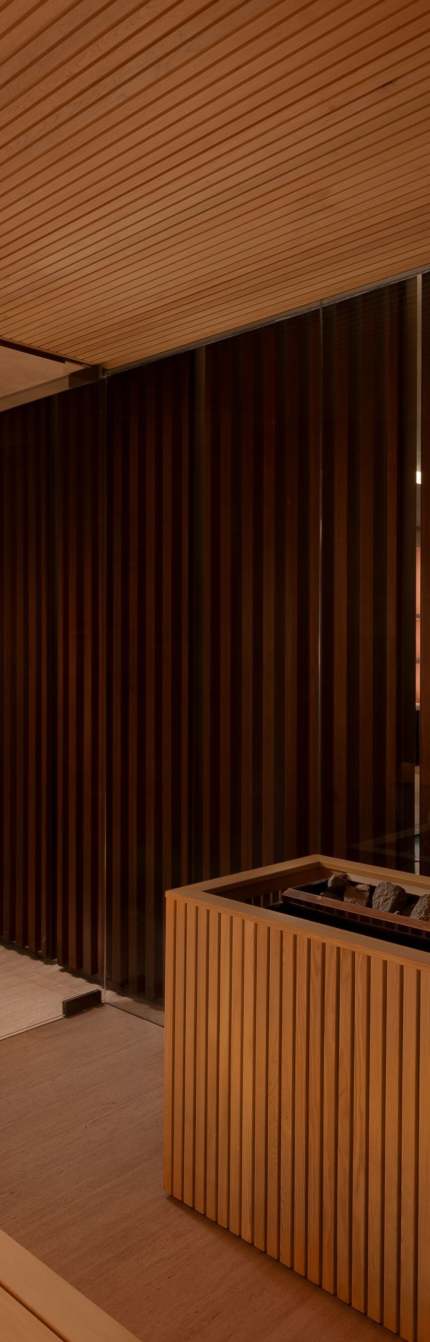 All-wood sauna