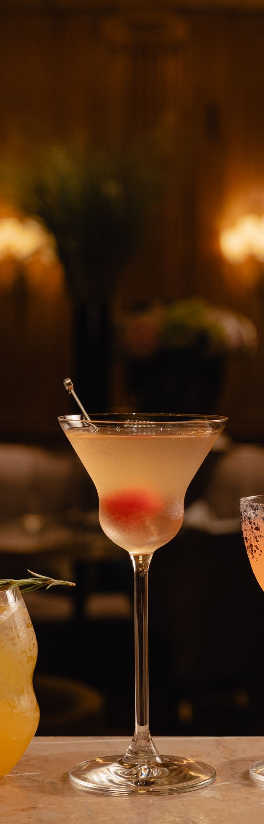 Three cocktails side by side
