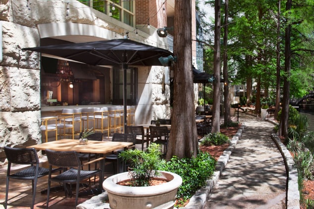 Zocca outdoor patio and bar along the River Walk