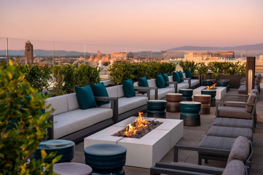 Rooftop Bar Fire Pits