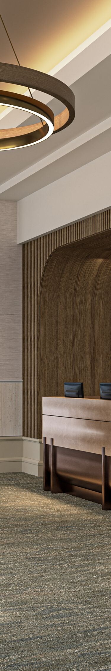 front desk at hotel