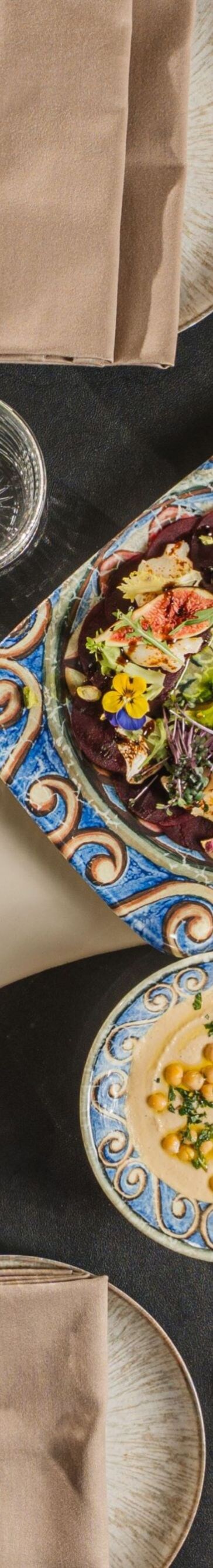 A table full of beautiful Mediterranean dishes