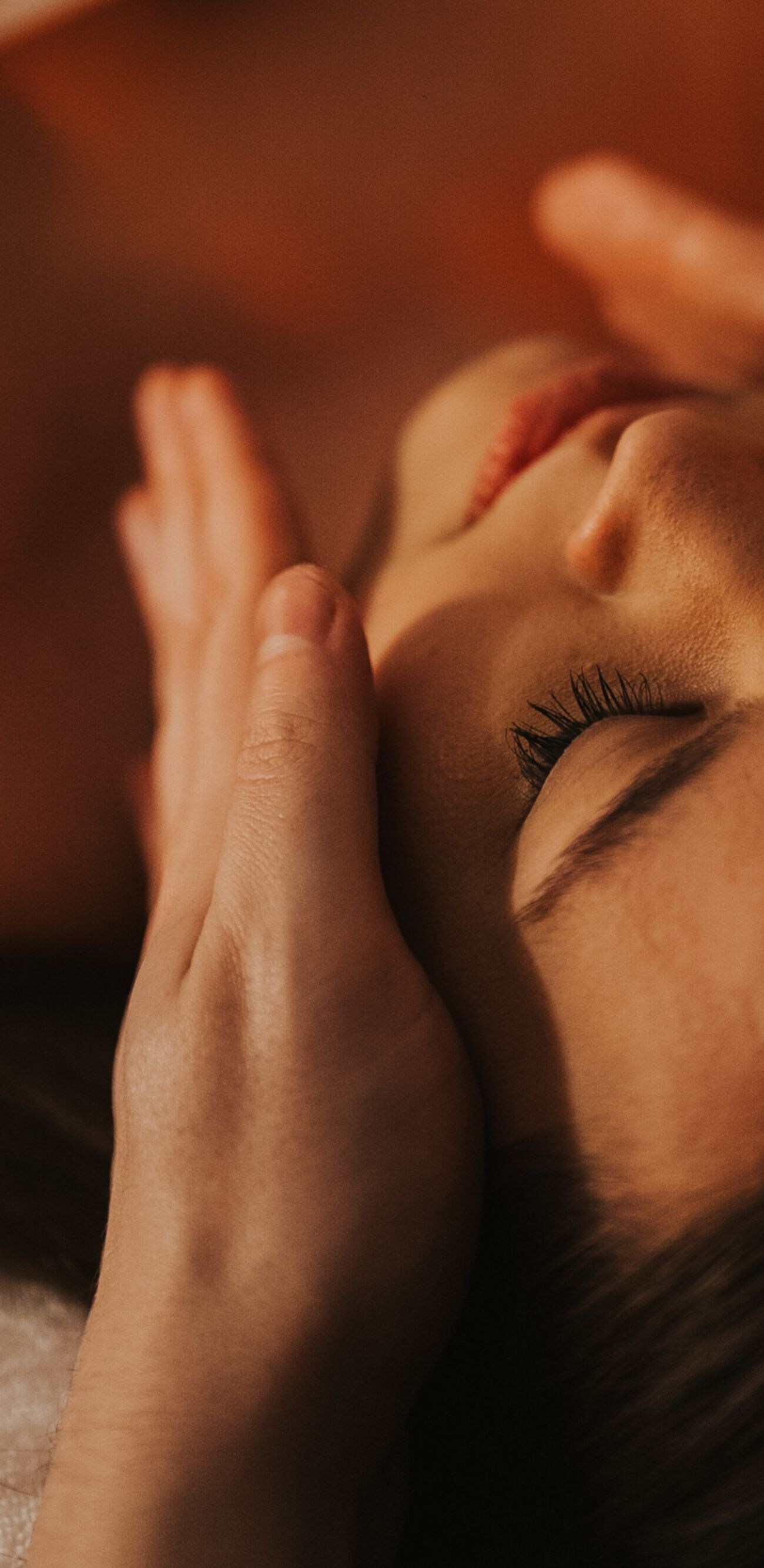Woman during face massage