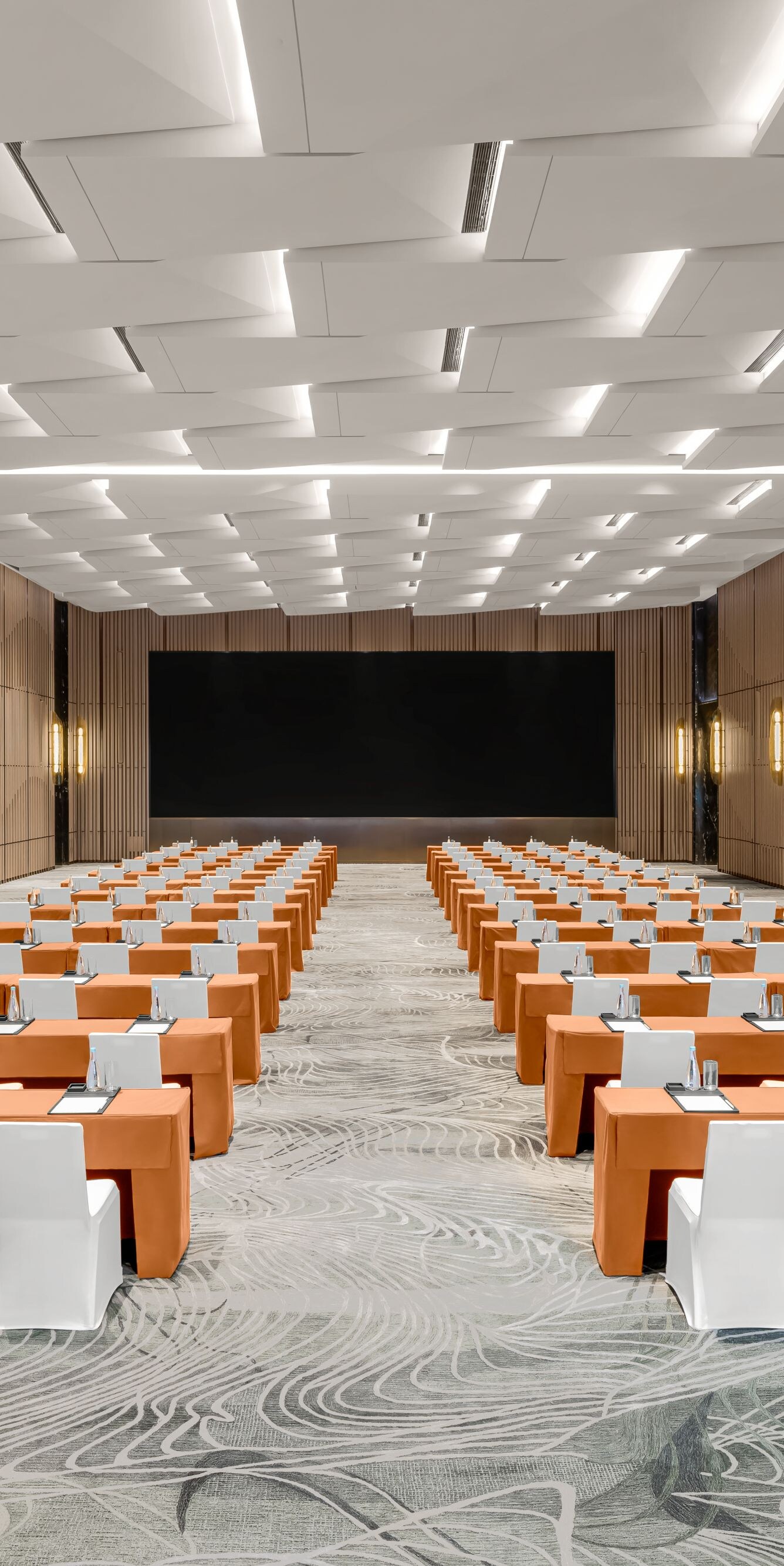 Ballroom set classroom-style