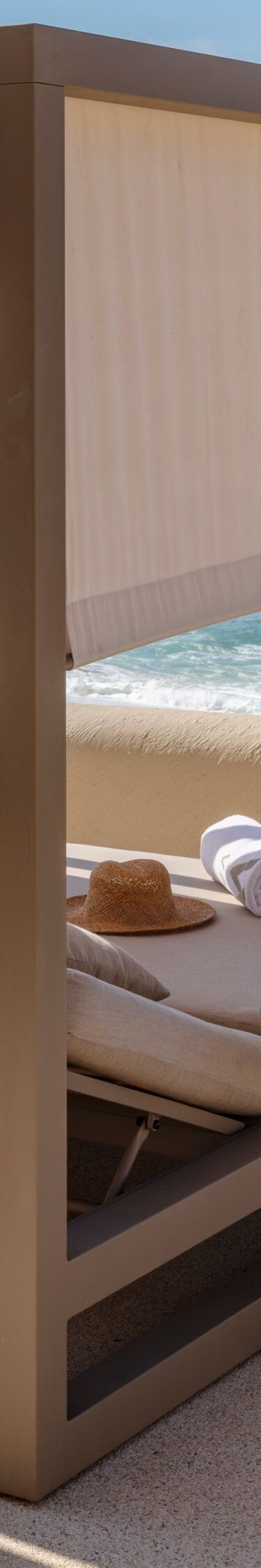 Outdoor cabanas with view of Los Cabos beach