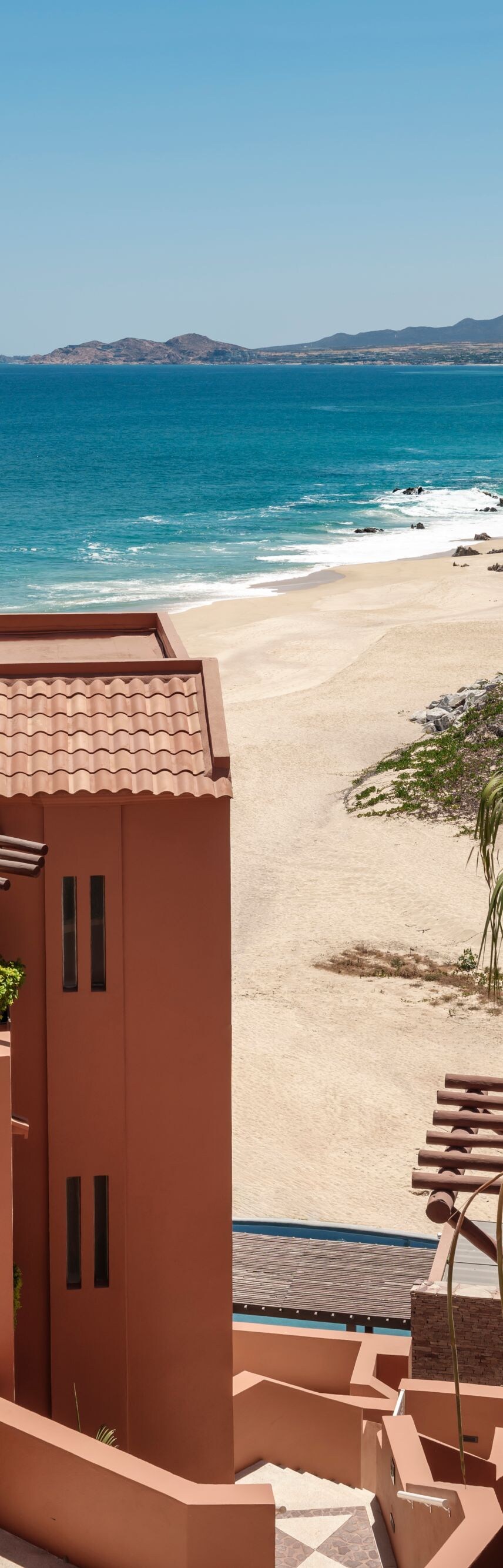 villa, beach, and ocean view