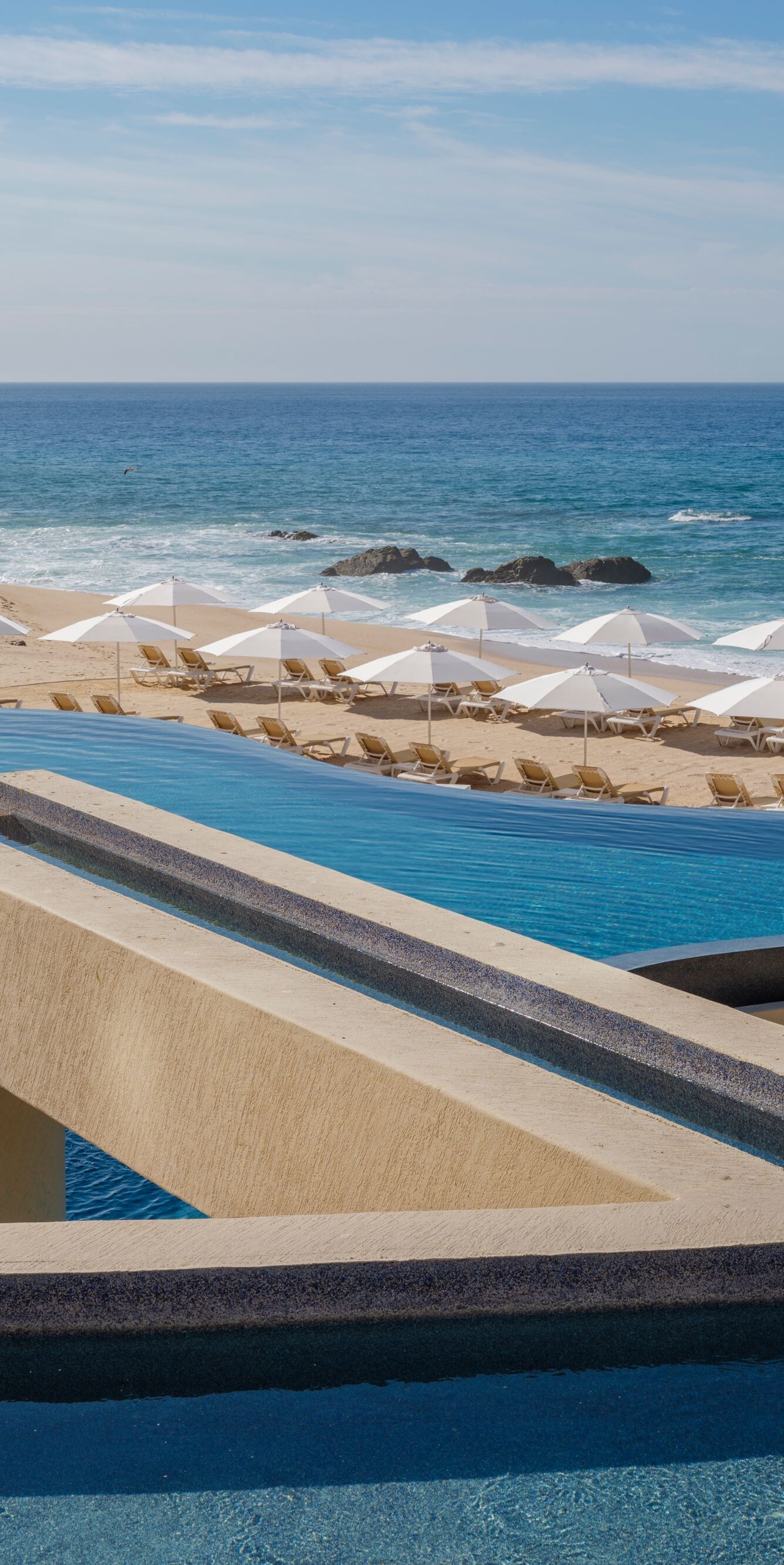Oceanfront pool in Baja California Sur