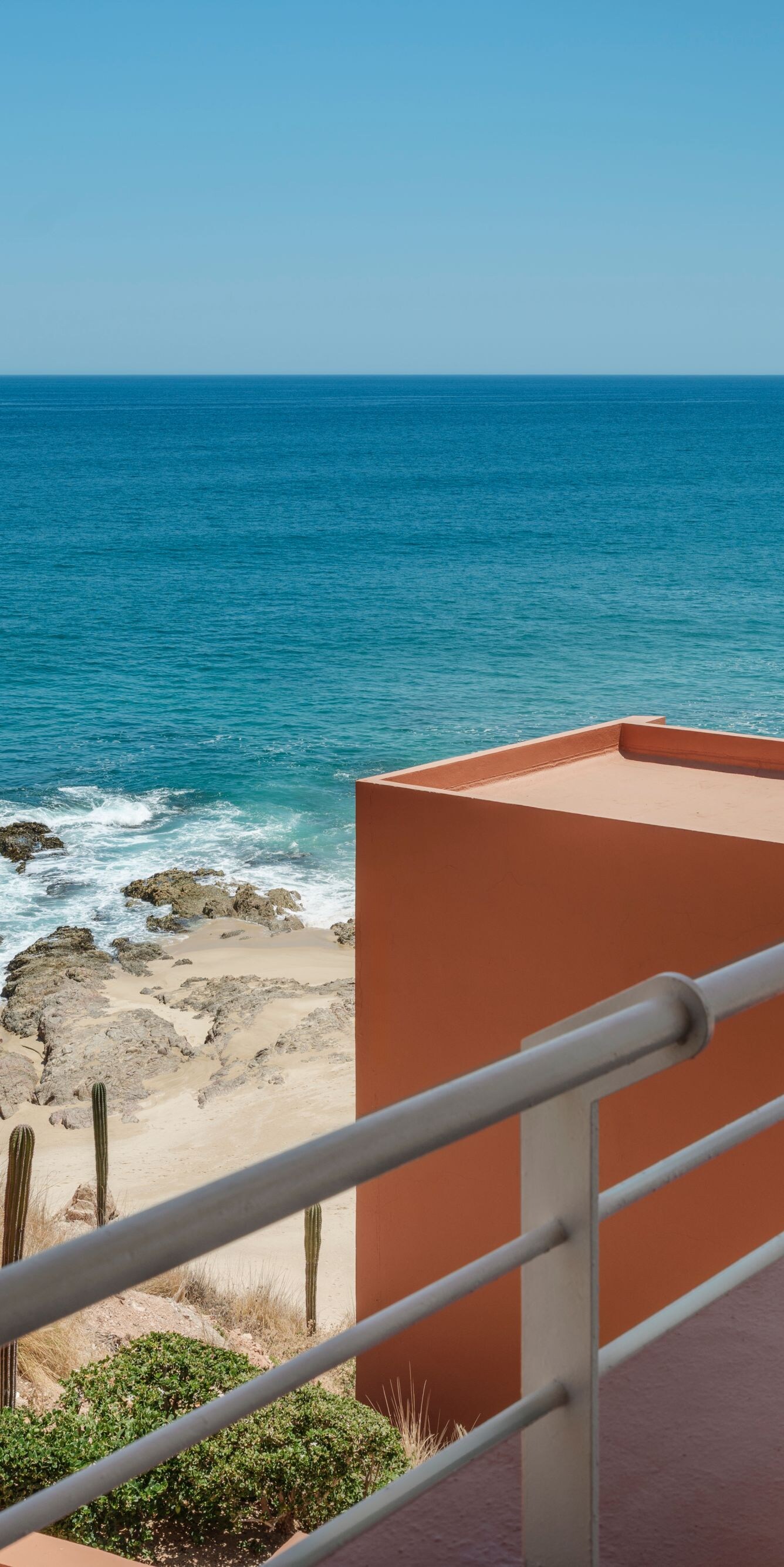 view of ocean from villa balcony