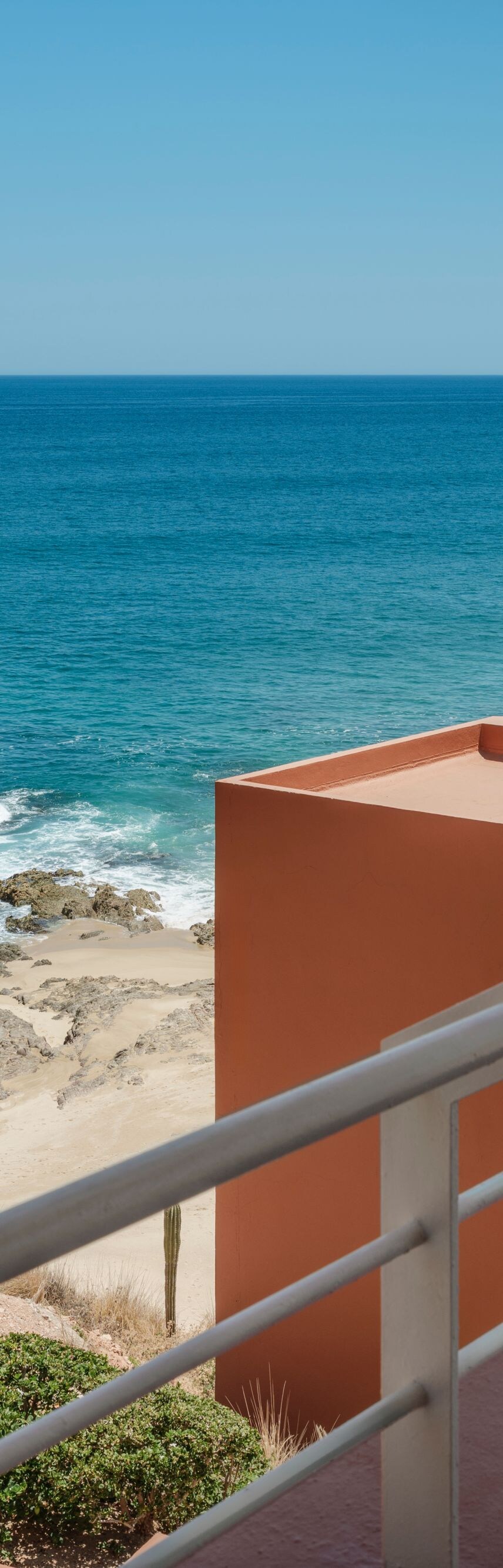 view of ocean from villa balcony