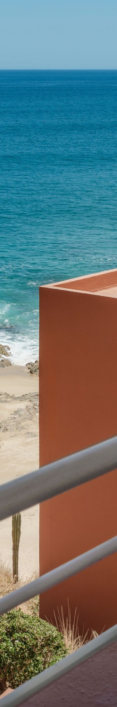 view of ocean from villa balcony