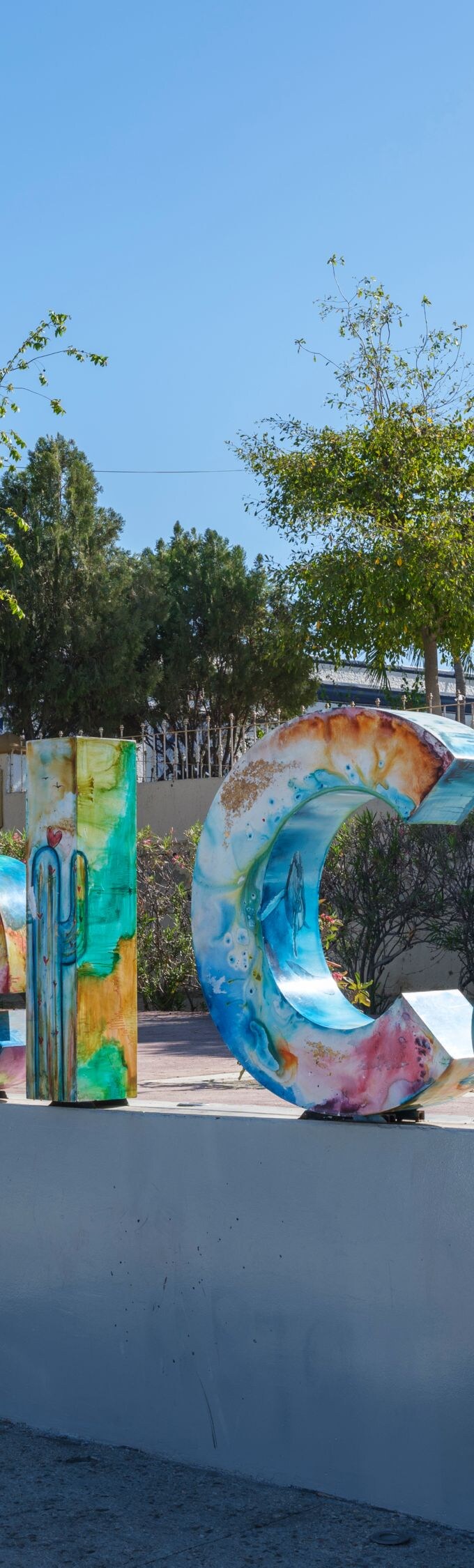 Señal de zona artística local cerca de Los Cabos