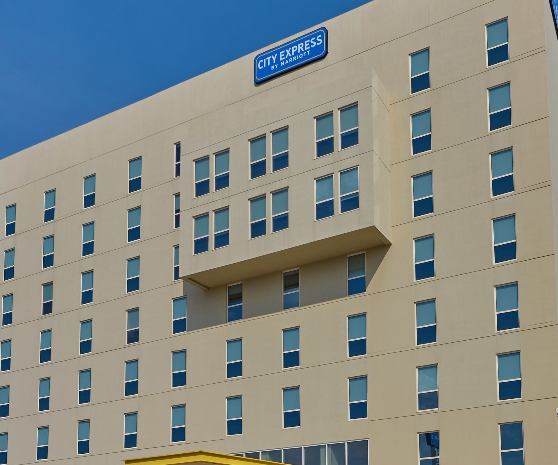 hotel exterior, day