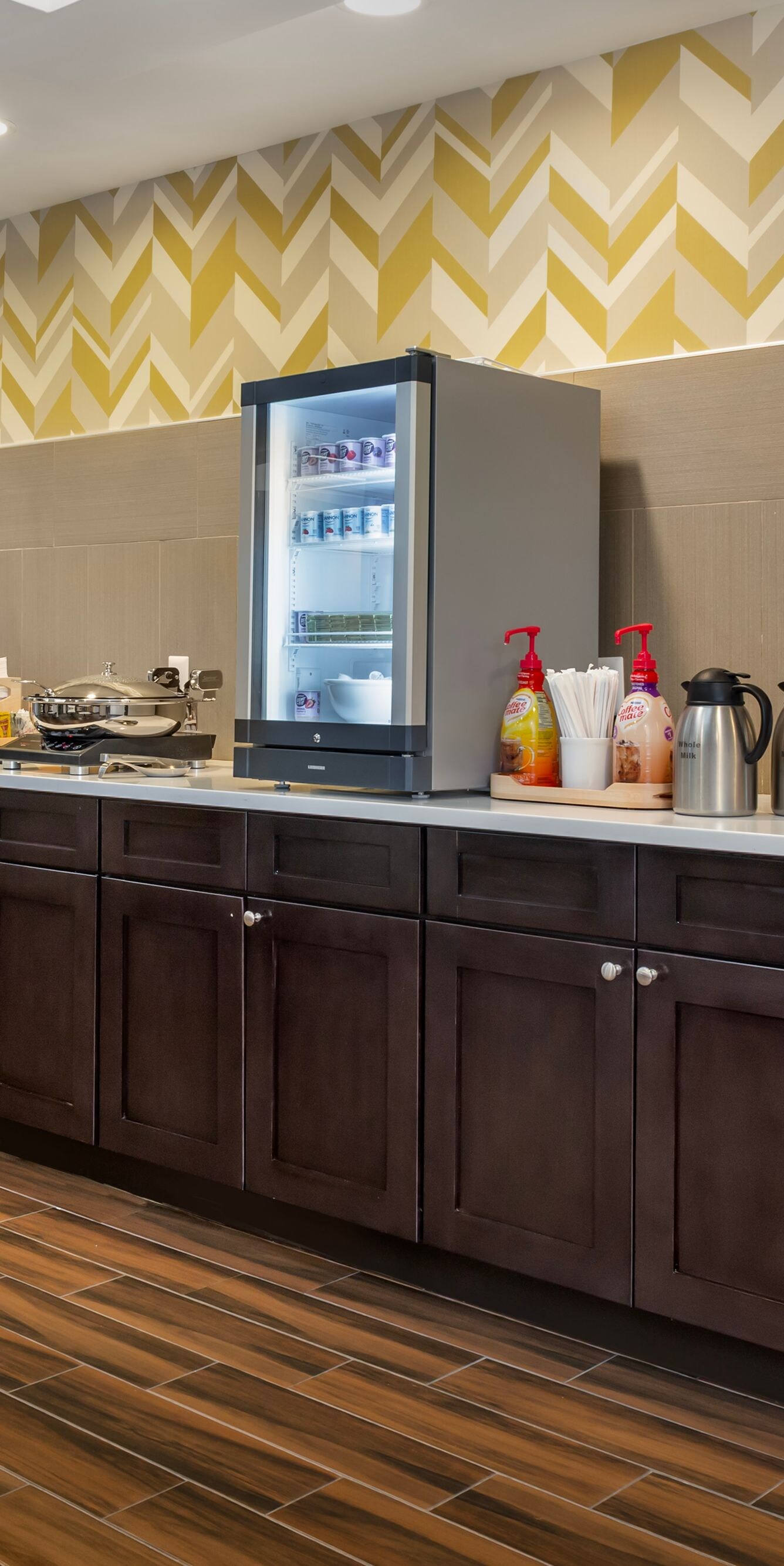 Breakfast Bar Serving Hot Buffet Breakfast