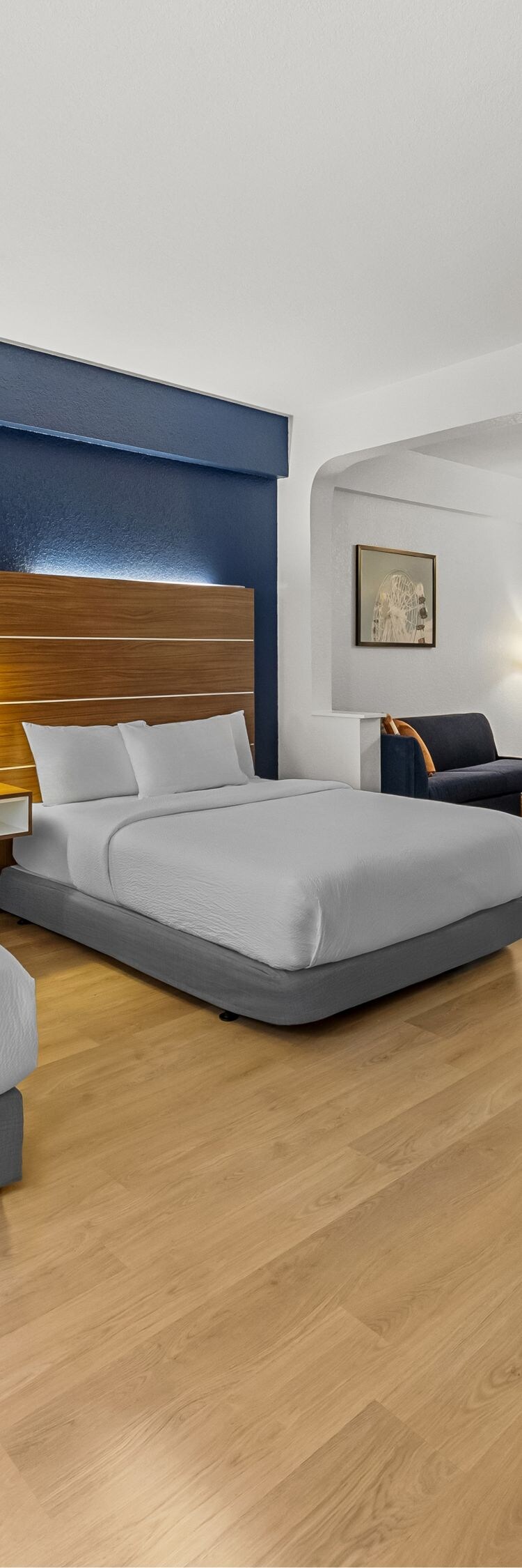 Accessible double queen beds and desk