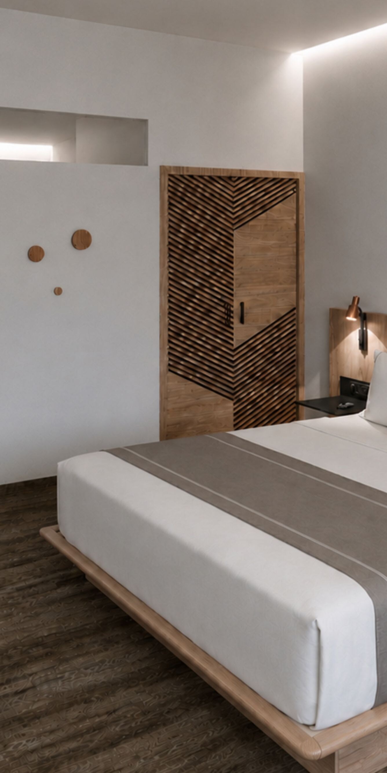 Habitación, cama, muebles