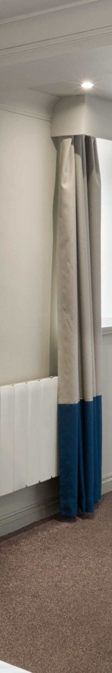 Guest room, Sofa, window, wall mounted TV, bed, mi