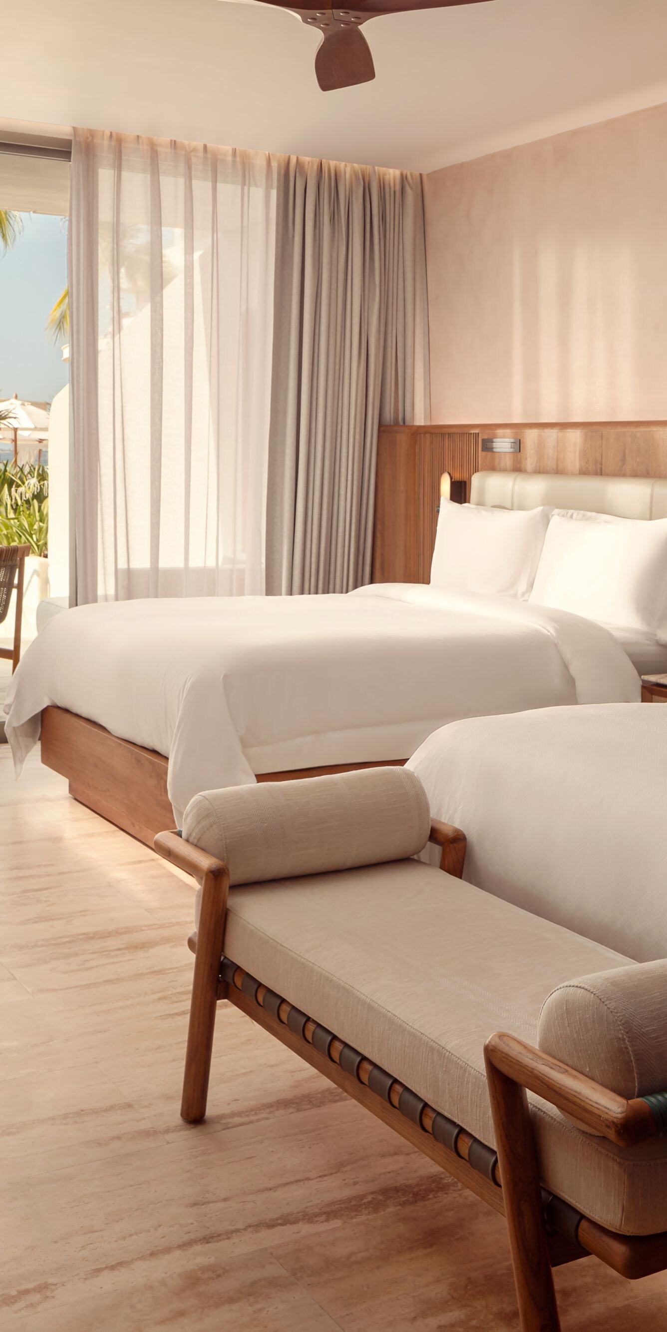 Habitación doble con terraza y vista al mar