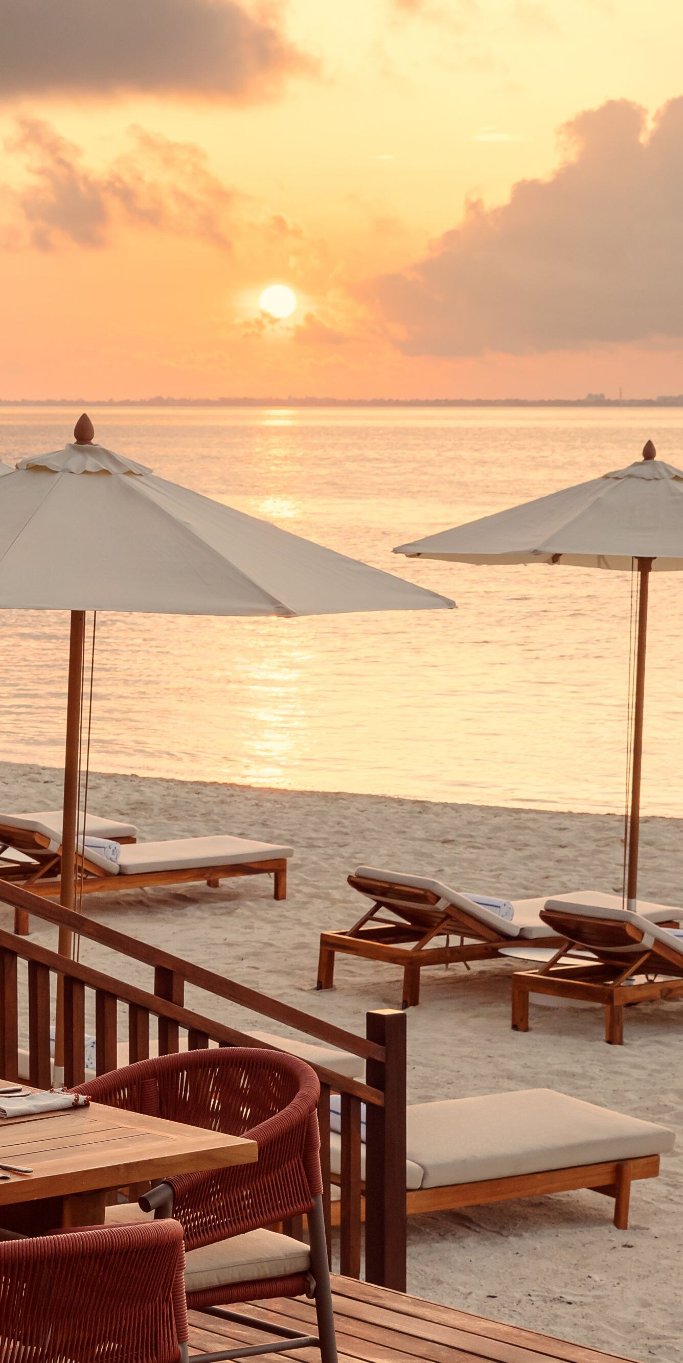 zona de comedor frente a la playa