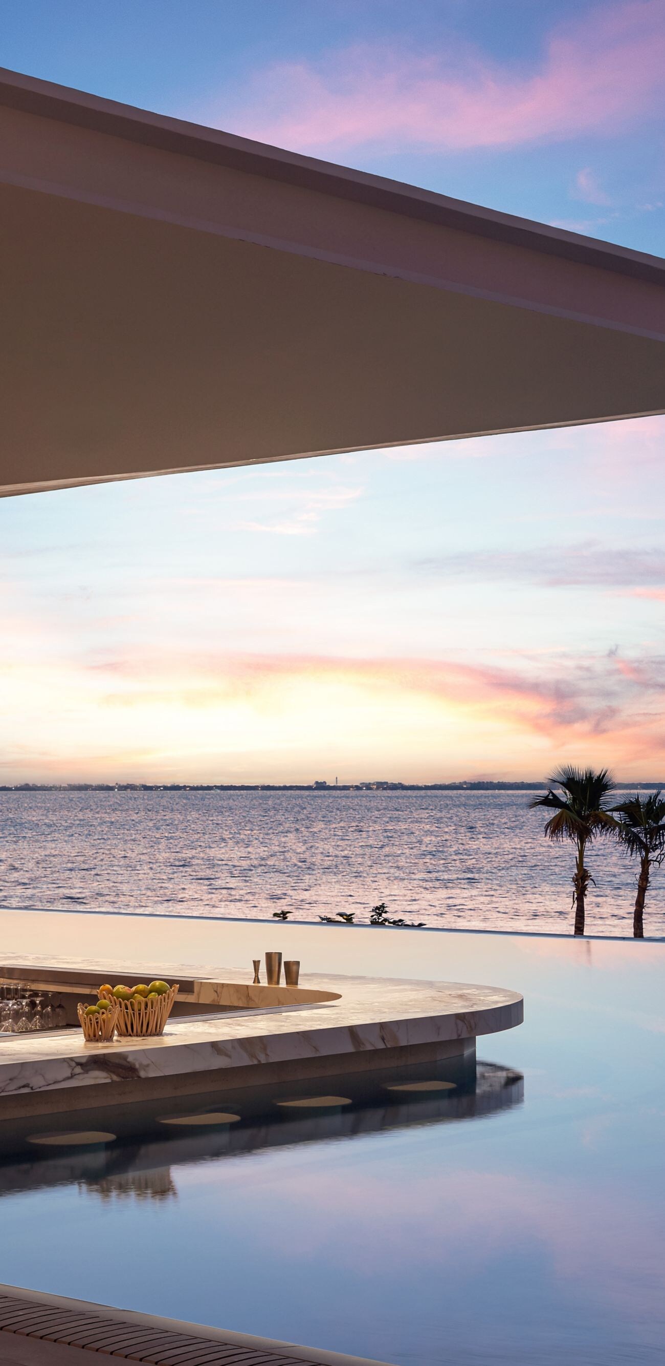 Infinity-edge pool overlooking the Caribbean Sea
