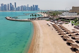 سانت ريجيس الدوحة - منظر لشاطئ 2 من طائرة بدون طيار