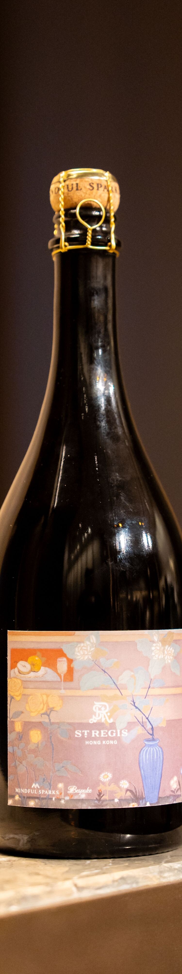 St. Regis branded sparkling beverage bottle