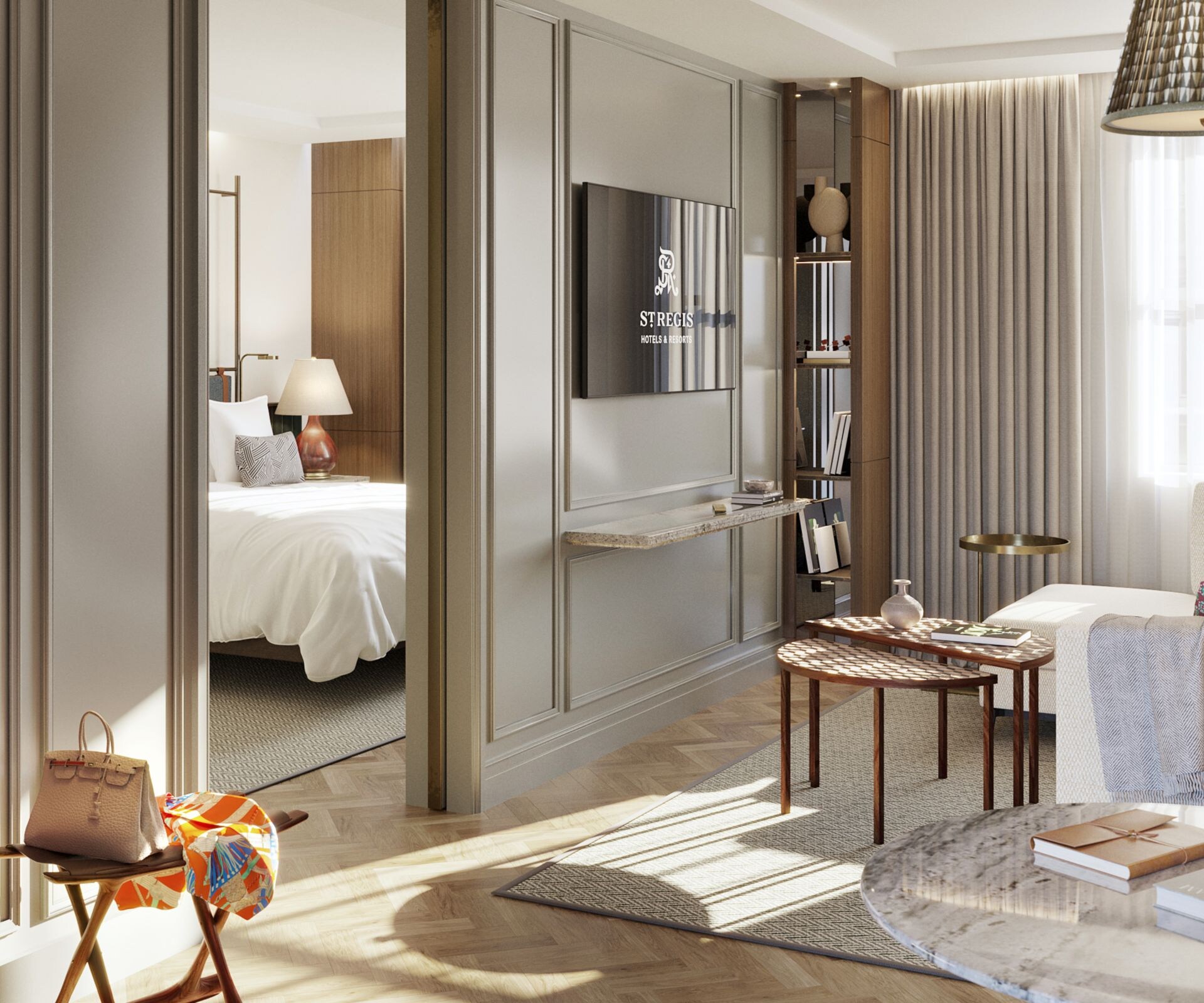 Guest suite with separate bedroom and lounge room.