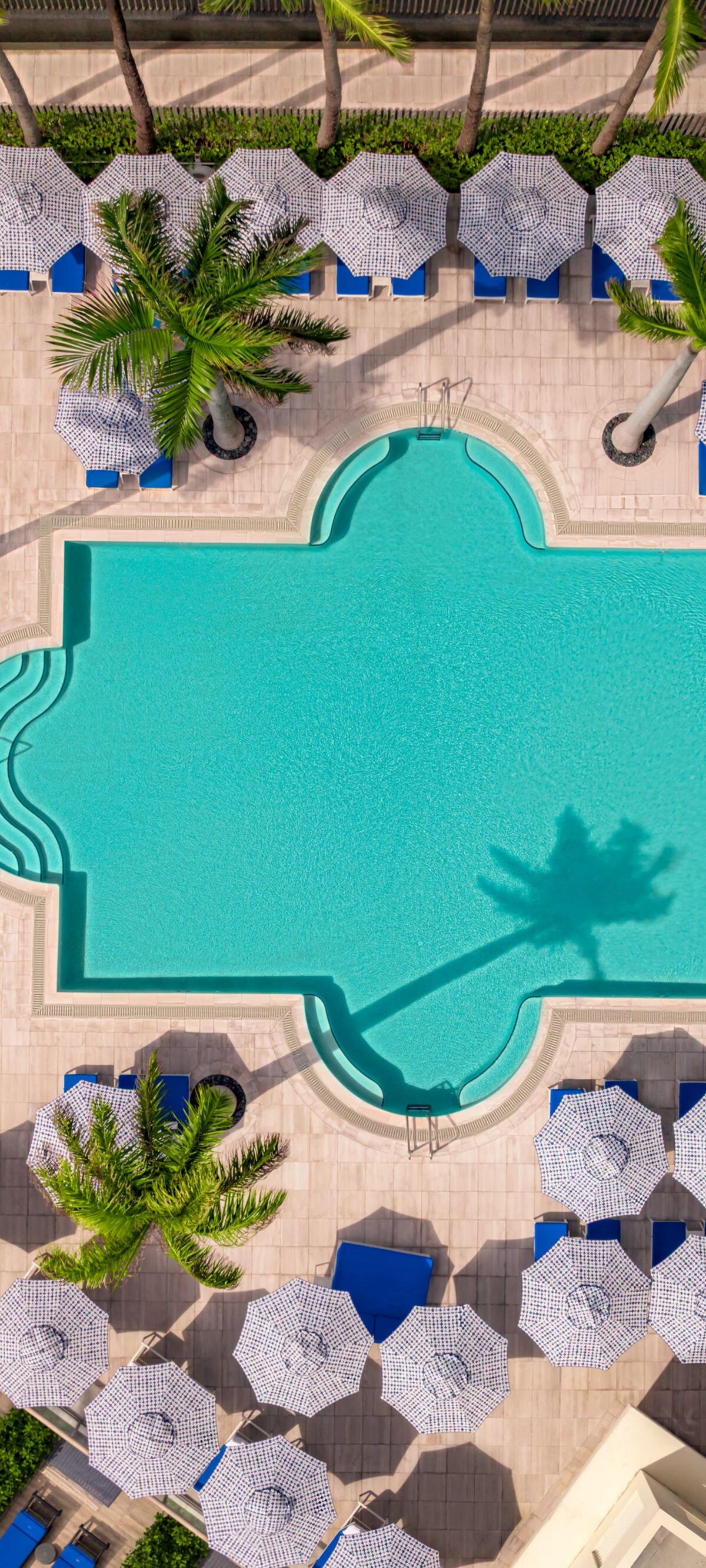 Aerial view of second resort pool