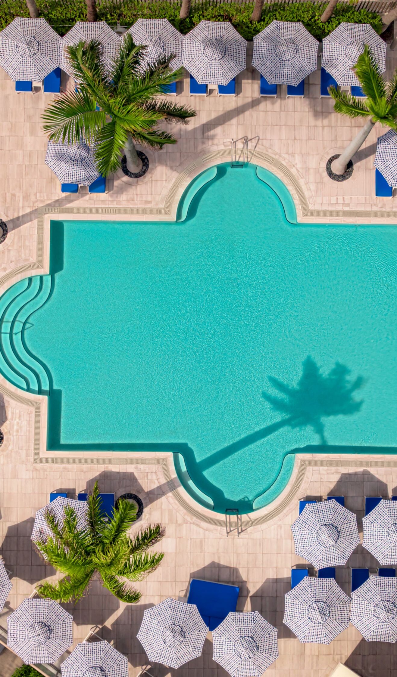 Aerial view of second resort pool