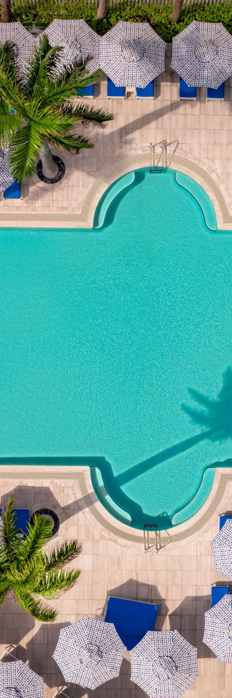 Aerial view of second resort pool