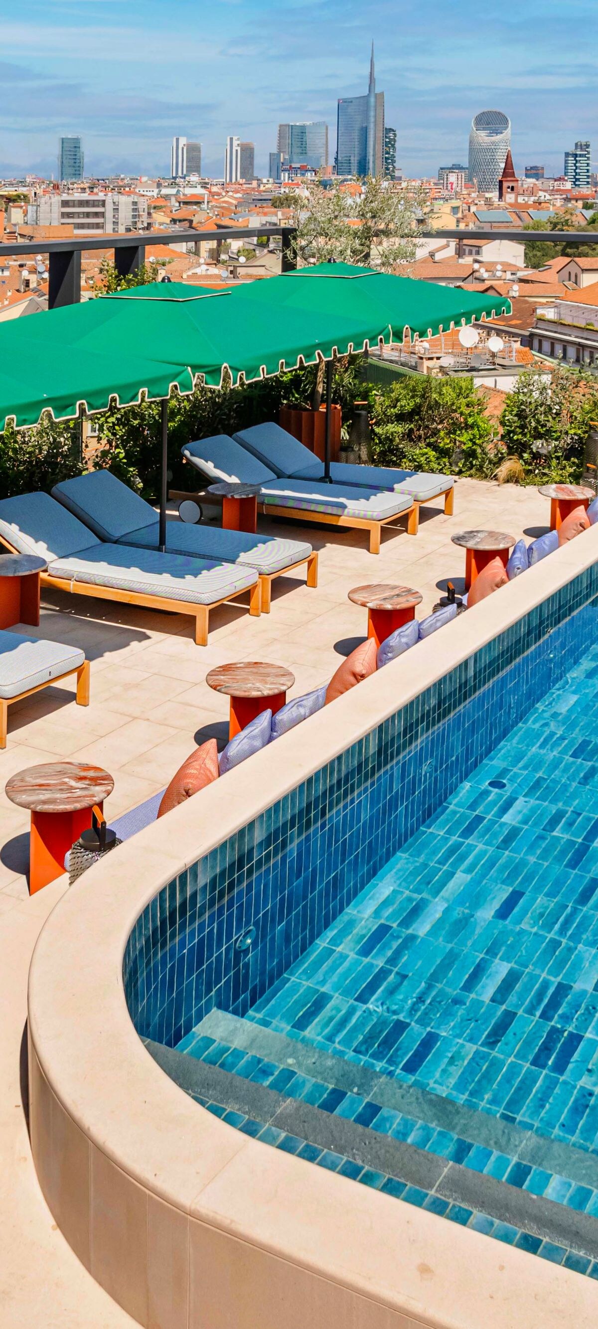 Rooftop pool view