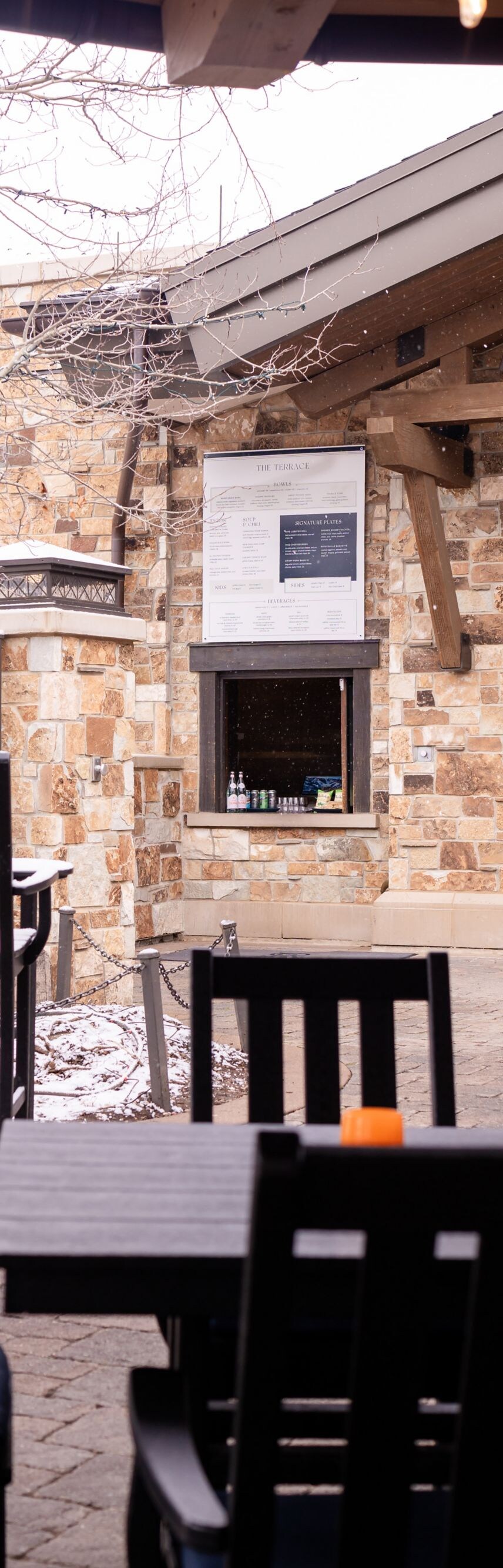 Terrace Cafe seating and order window