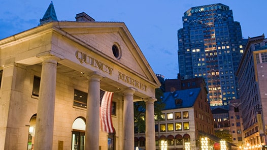 Quincy Market at night