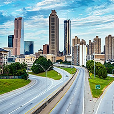 Atlanta downtown skyline.