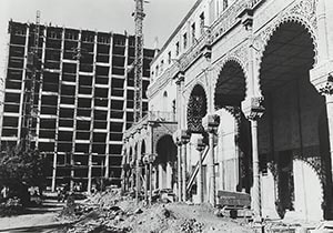The Cairo Marriott Hotel and Omar Al Khayyam Casino under construction circa 1979.