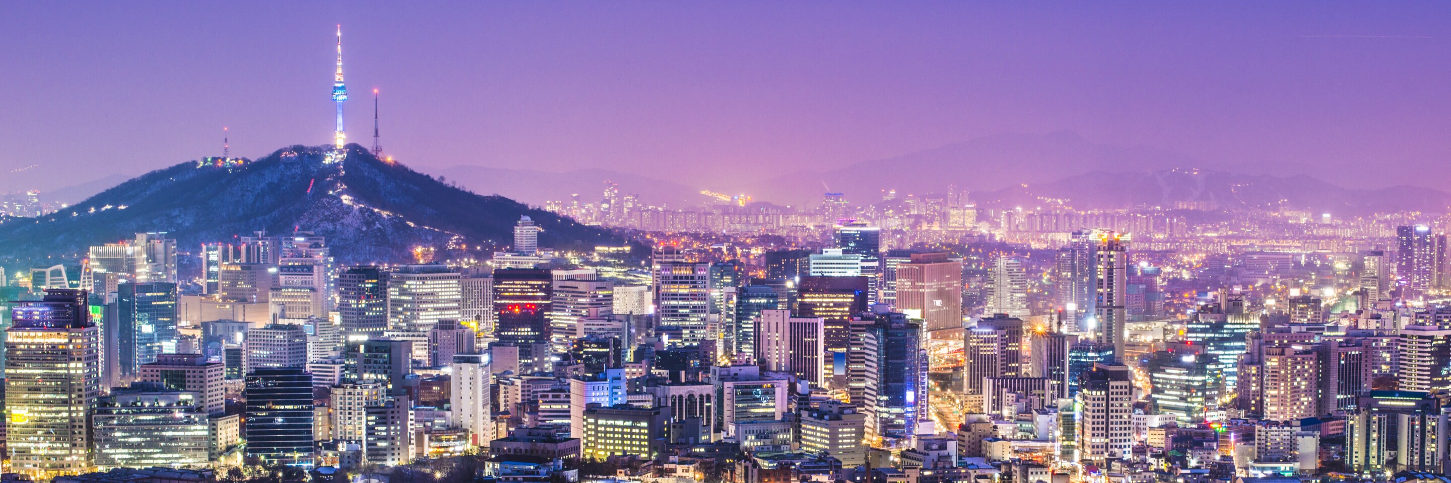 '남산타워가 보이는 서울의 아름다운 야경, 서울 호텔 - 메리어트