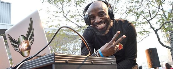 A DJ plays his music in Johannesburg at Sounds of Africa.
