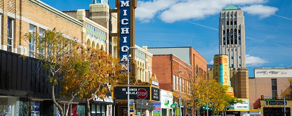 Ann Arbor's downtown streets and shops.