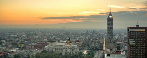 Atardecer en la Ciudad de México, ciudad ideal para los amantes de la literatura