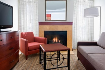 Two-Bedroom Living Area Fireplace