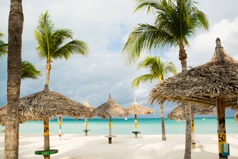 Palapas en Palm Beach, Aruba
