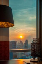 Bangkok City Sunset View from Le Méridien Bangkok
