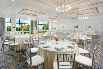 Our spacious ballroom can easily host formal events.