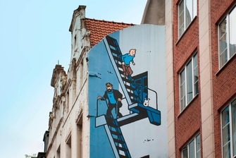 Cartoon wall Tintin