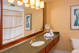 BWI hotel spacious bathroom