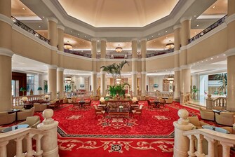 Luxury Cairo beach resort lobby