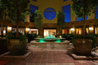Fountain in Charlotte hotel