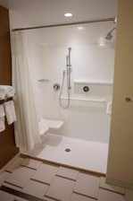 Fairfield Inn Columbus Airport Accessible Bathroom with Roll In Shower